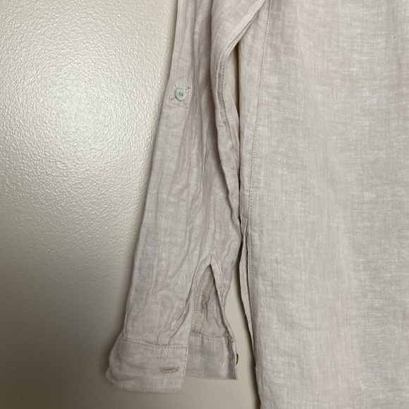 Tahari Linen V Neck Button Roll Up Sleeve Tunic Size XS - Picture 7 of 7